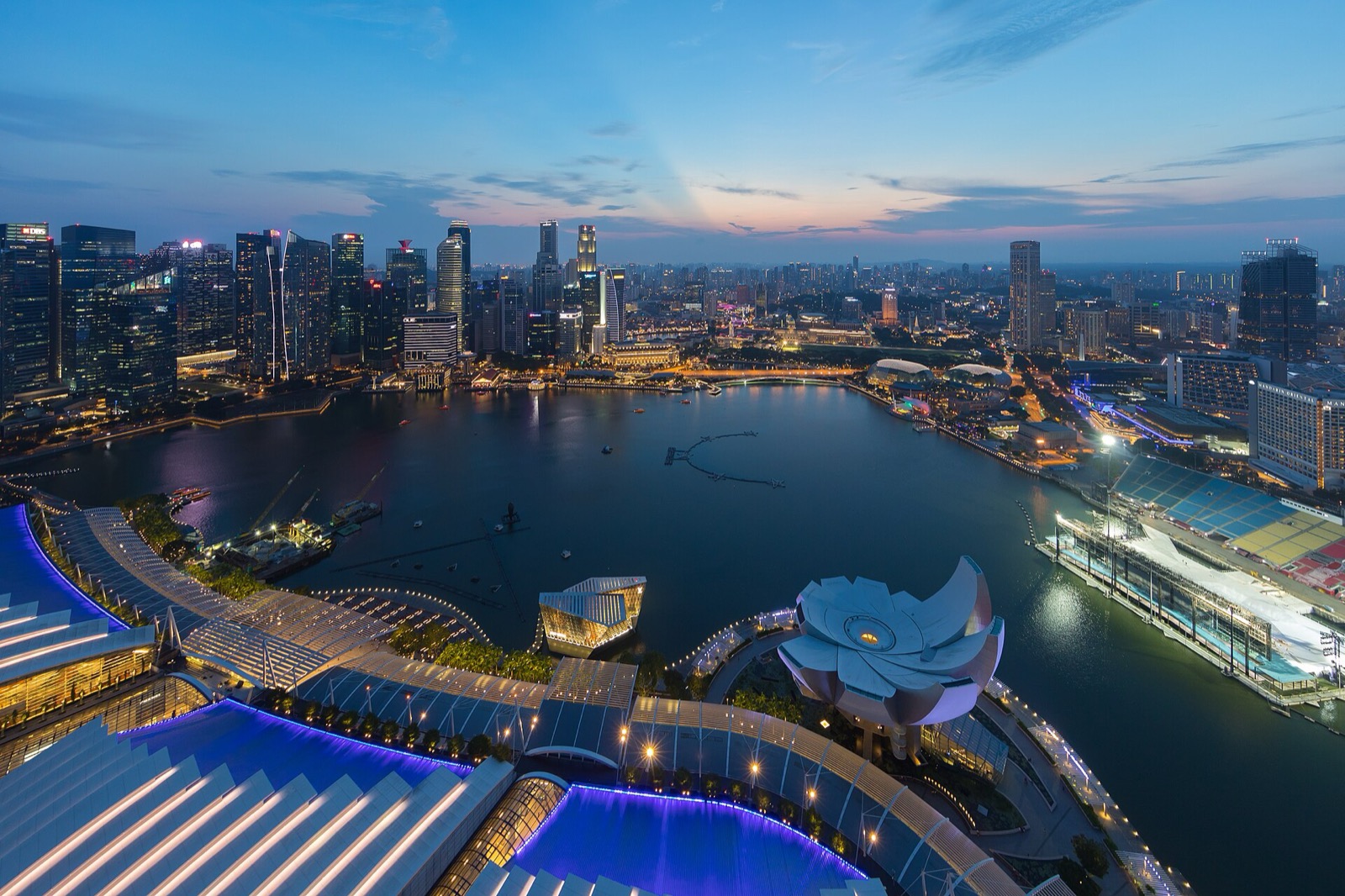 The Marina Bay financial district, Singapore