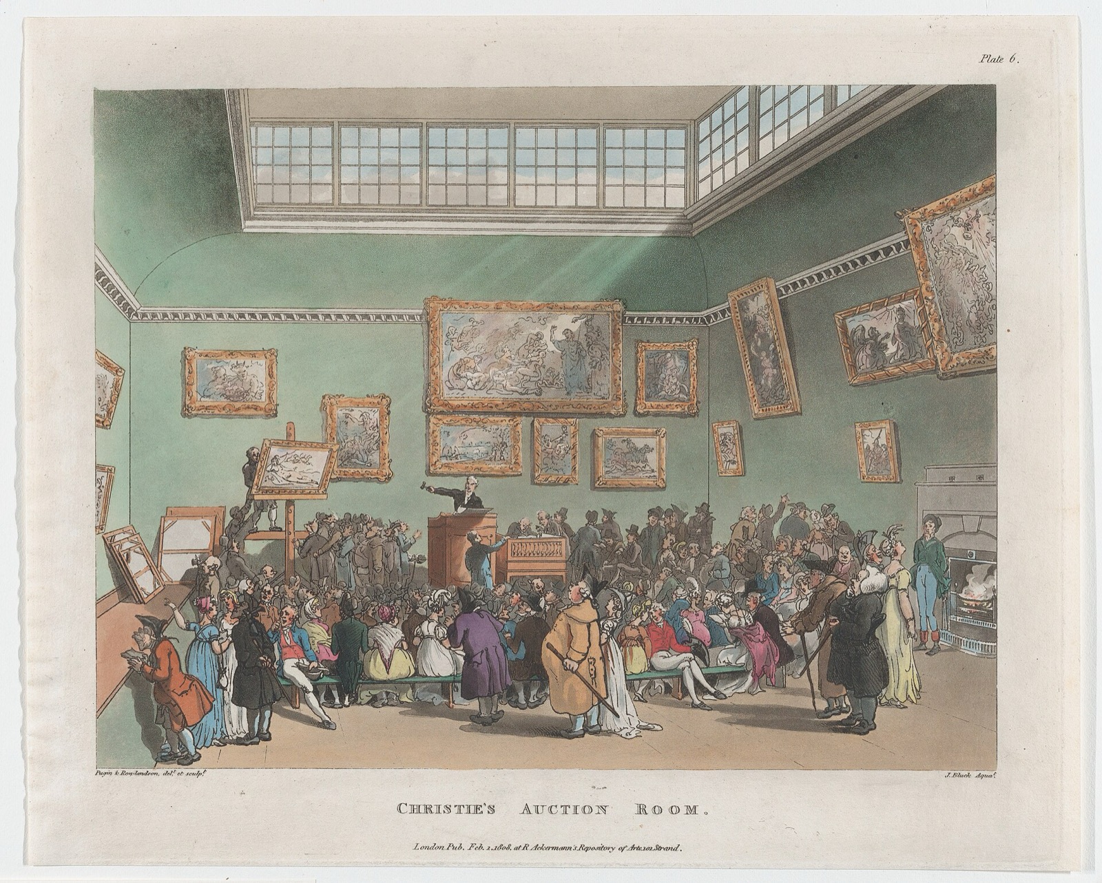 An auction saleroom
