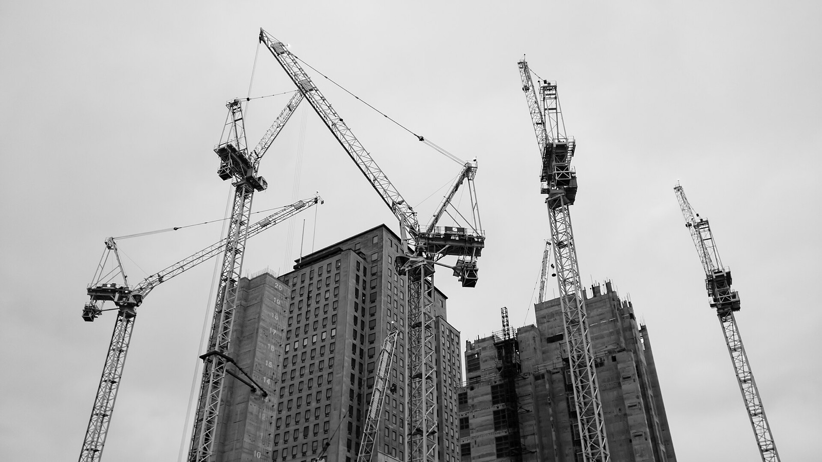 A skyscraper under construction