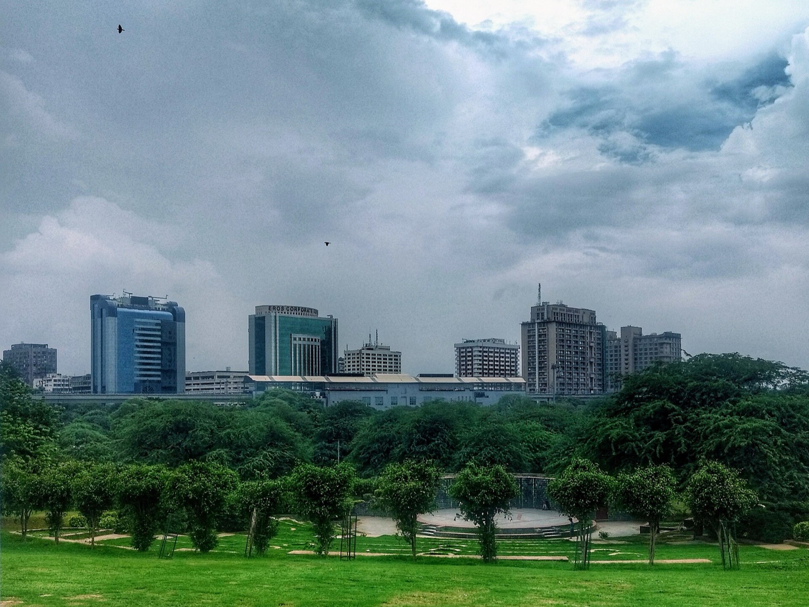 The Delhi skyline