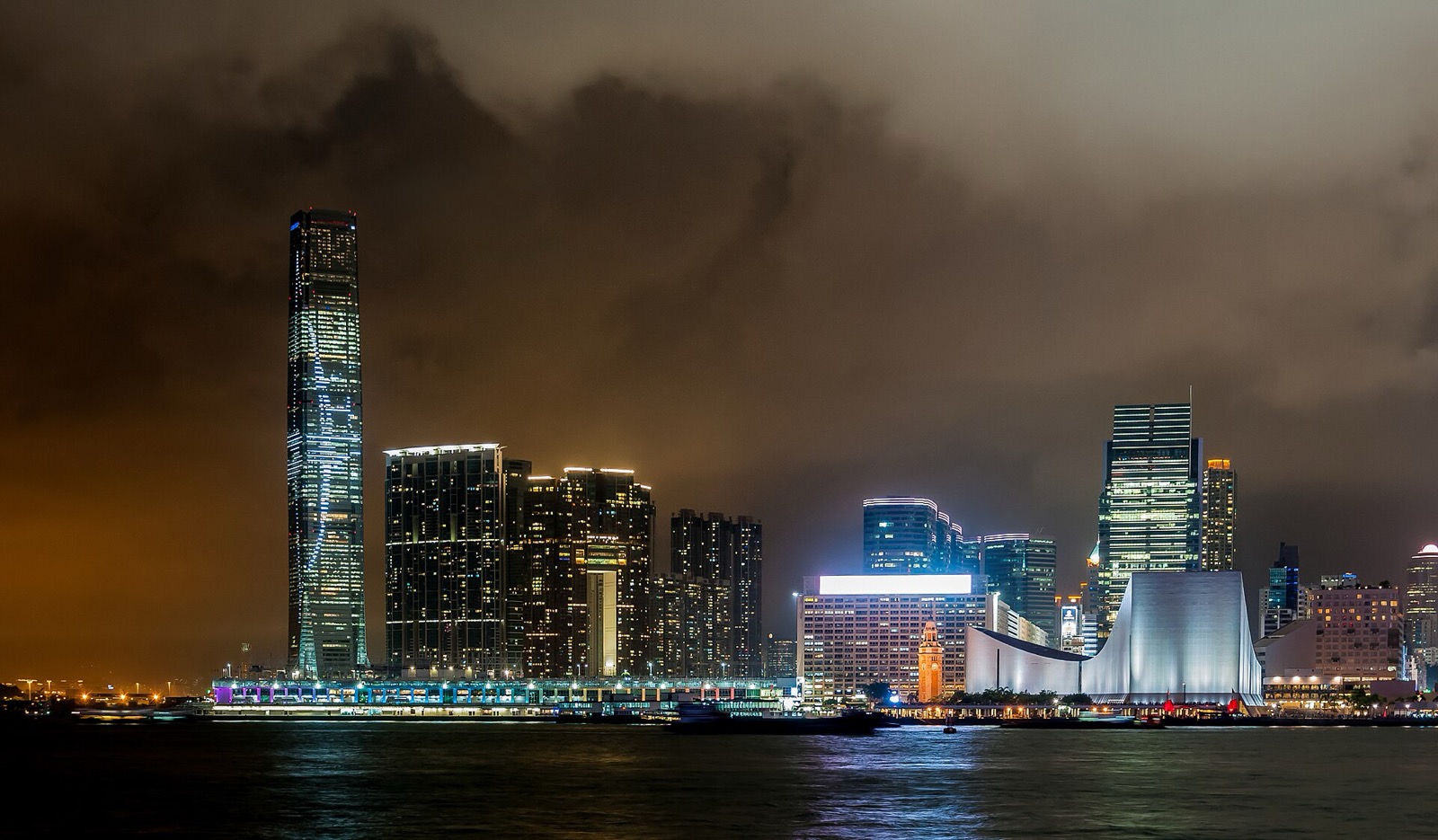 The Hong Kong skyline